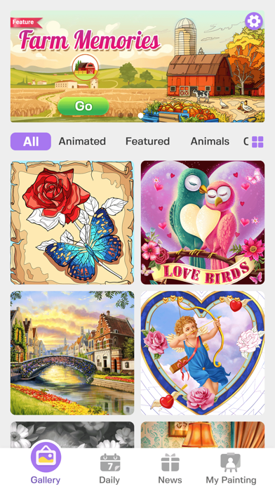 Tap Color Pro: Color By Number app screenshot 1