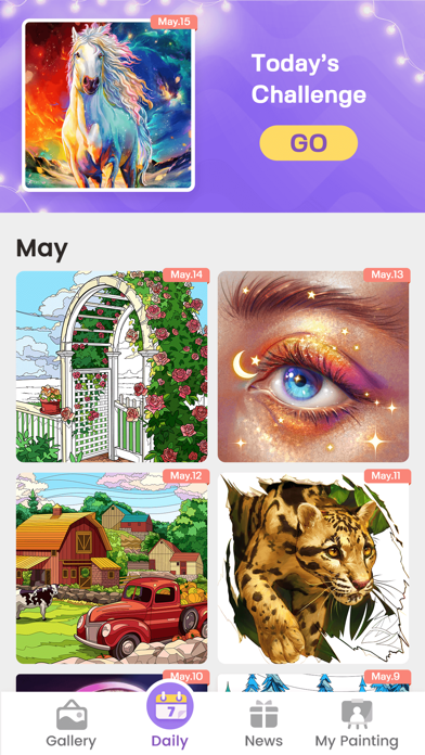Tap Color Pro: Color By Number app screenshot 2