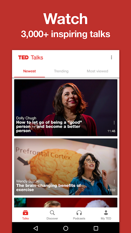 TED app screenshot 1