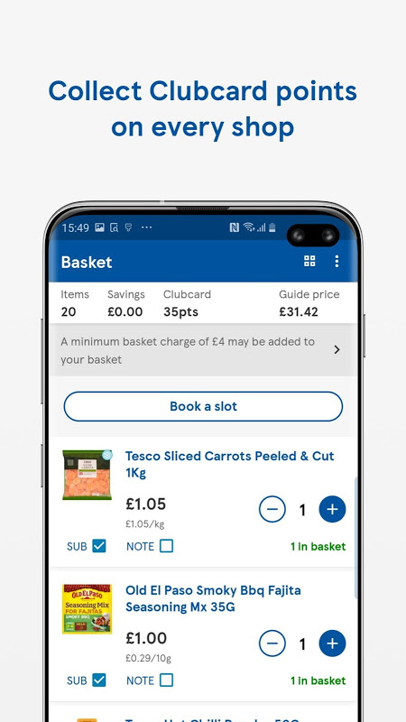 Tesco Grocery & Clubcard app screenshot 2