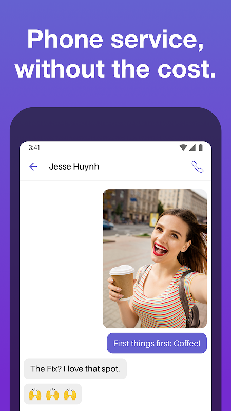 Text Free app screenshot 1