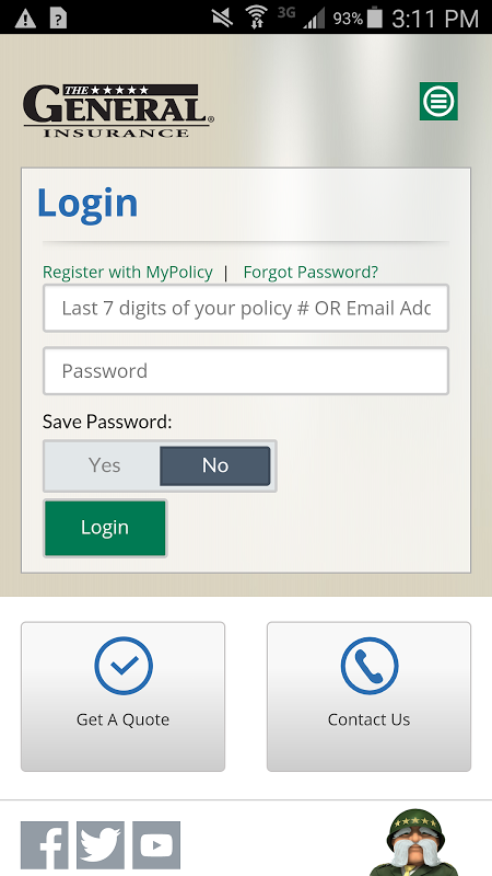 The General® Auto Insurance app screenshot 1