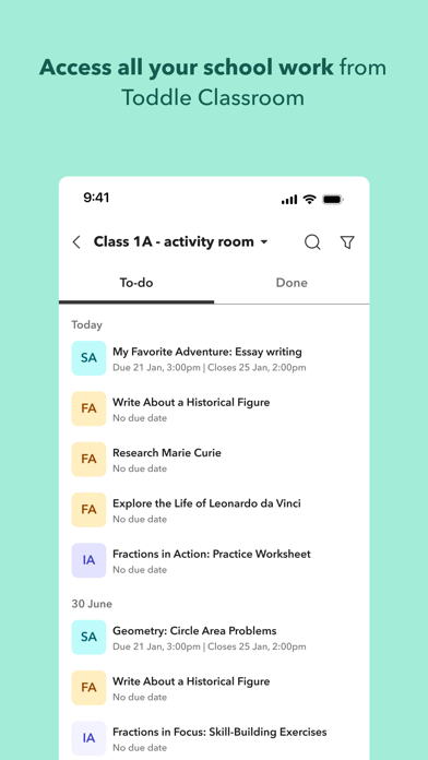 Toddle Student app screenshot 4