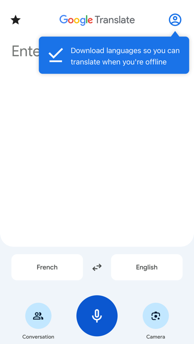 Translate app screenshot 1