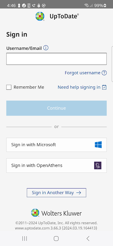 UpToDate app screenshot 1