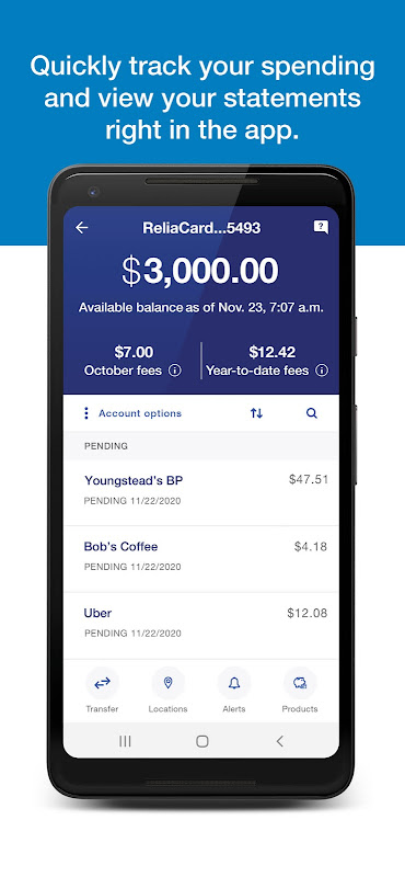 U.S. Bank ReliaCard app screenshot 3