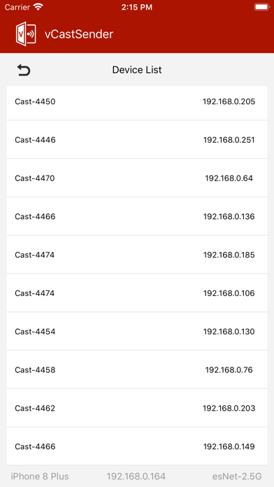 vCastSender app screenshot 1