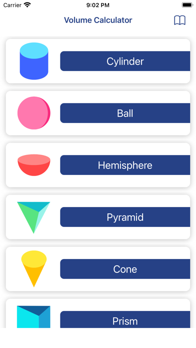 Volume Calculator app screenshot 1