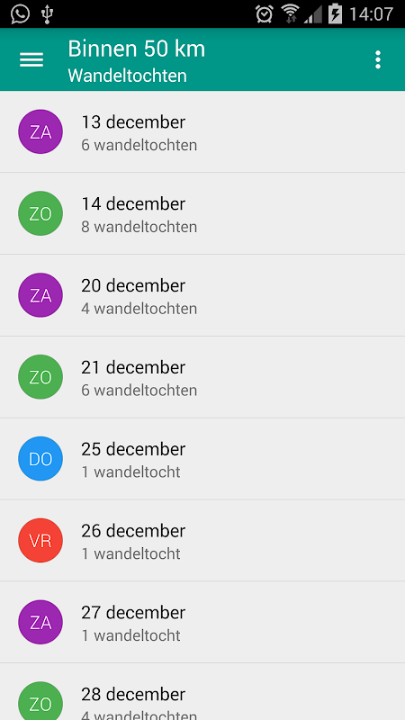 Wandeltochten app screenshot 2