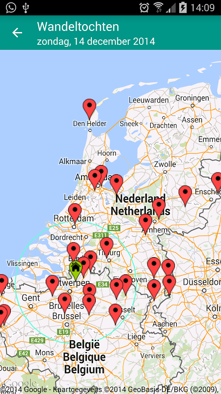 Wandeltochten app screenshot 3