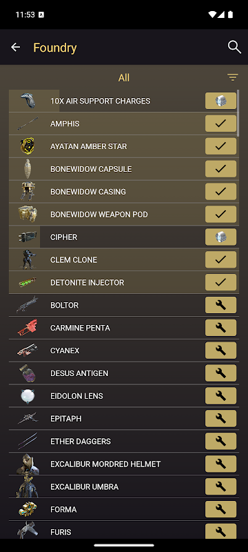 Warframe Companion app screenshot 5