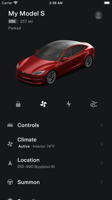 Wear for Tesla app screenshot 1