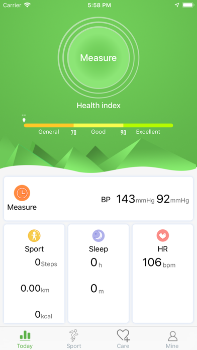 WearHealth app screenshot 1