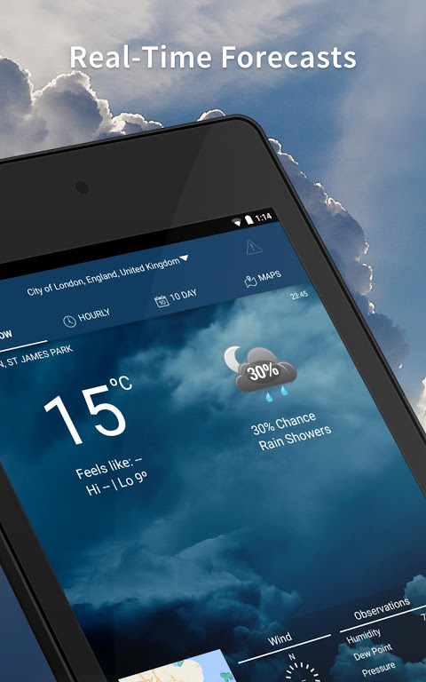WeatherBug app screenshot 1