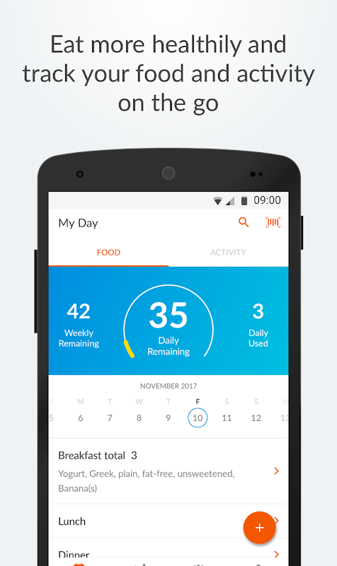 WeightWatchers app screenshot 1