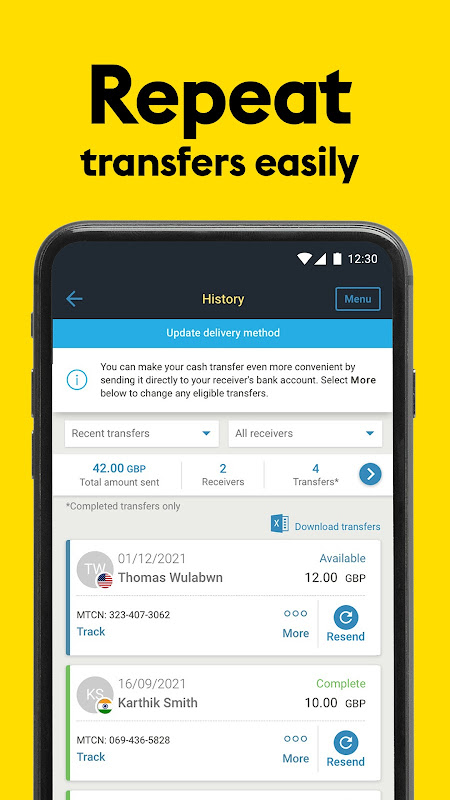 Western Union Money Transfer app screenshot 3
