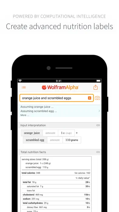 WolframAlpha Classic app screenshot 2