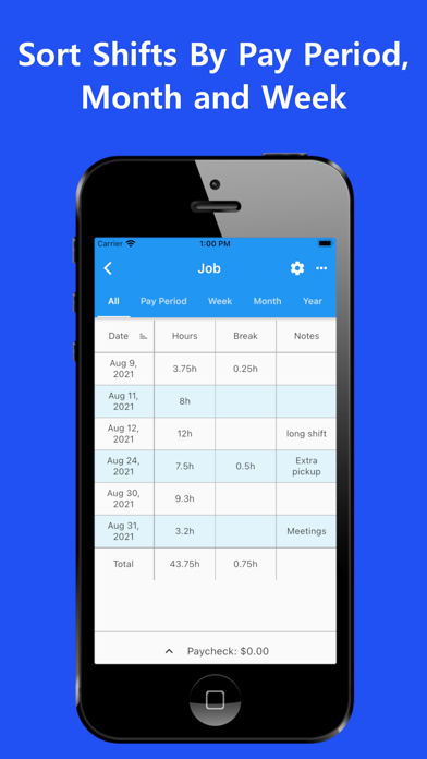 Work Log Pro app screenshot 4