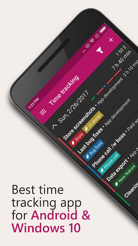 WorkingHours – Time Tracking app screenshot 1