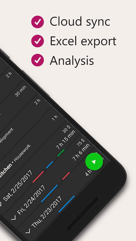 WorkingHours – Time Tracking app screenshot 2