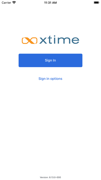 Xtime Mobile app screenshot 1