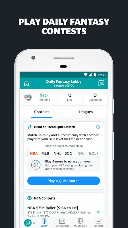 Yahoo Fantasy Sports & Daily app screenshot 1