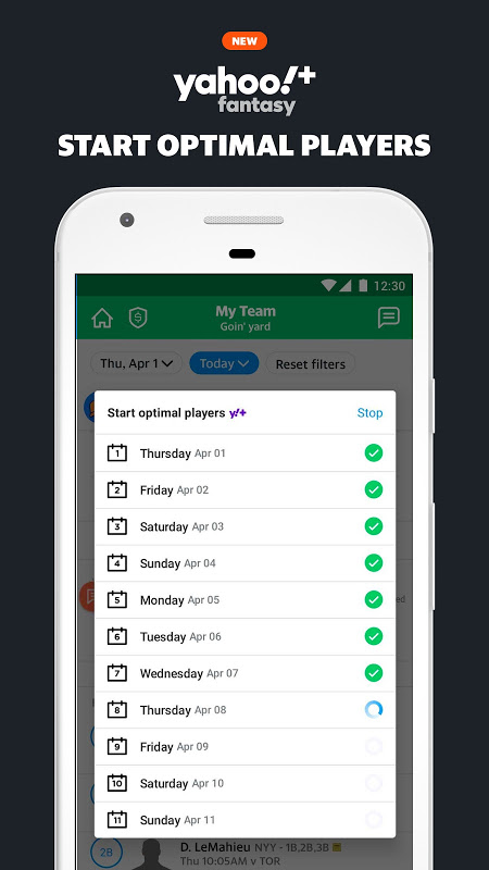 Yahoo Fantasy Sports & Daily app screenshot 4