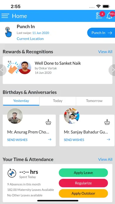 ZingHR app screenshot 1