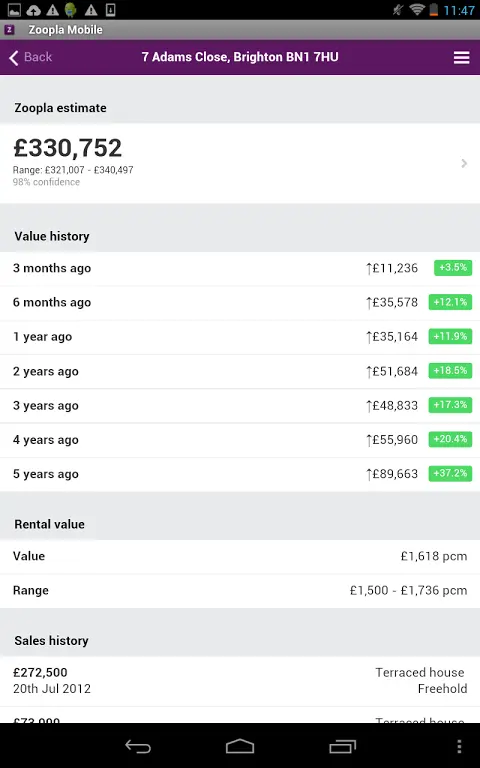 Zoopla homes to buy & rent app screenshot 5